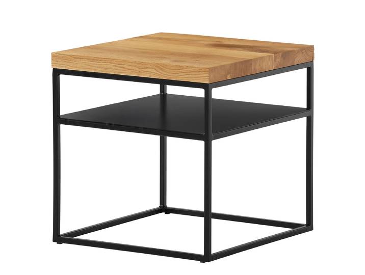 Table basse carrée Ossofo 50 x 50cm Marron/Noir