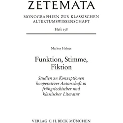 Funktion, Stimme, Fiktion, Fachbücher von Markus Hafner