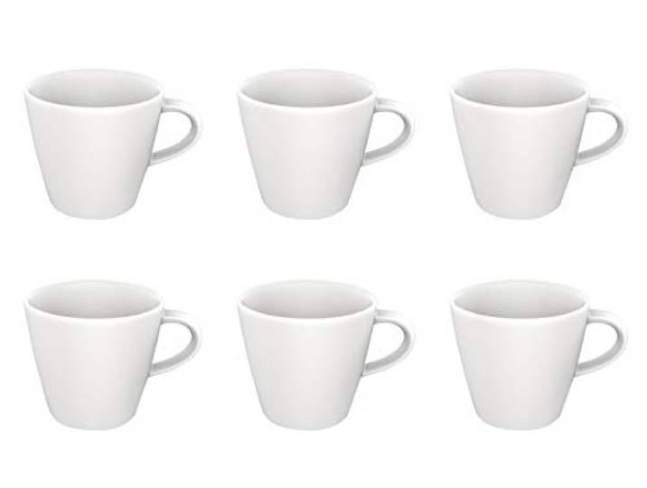 Villeroy & Boch Manufacture Rock Blanc Kaffeetasse 220ml 6er Set weiß Porzellan