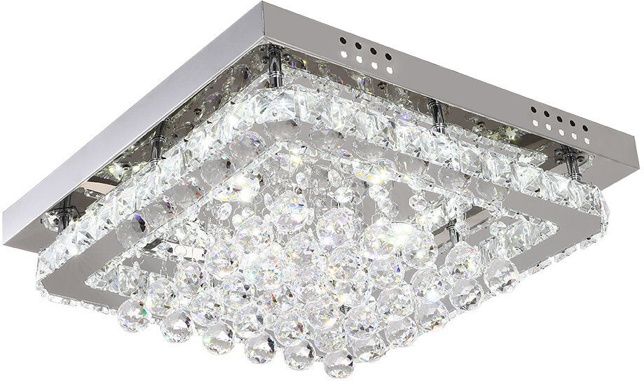 Etta Avenue Christensen Ceiling Light 40cm Crystal LED Flush Mount White 12cm H X 40cm W X 40cm D