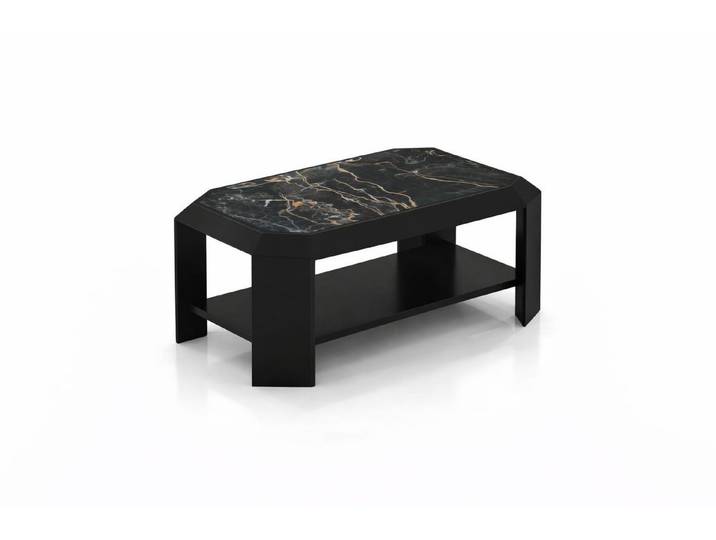 JVmoebel Couchtisch Edler Couchtisch Schwarz mit Design Form und Unterboden, Made in Europa