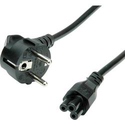 VALUE Netzkabel, 3pol. Notebook-Buchse, Schutzkontakt CEE 7/7 auf C5, schwarz, 1,8 m 19.99.1028