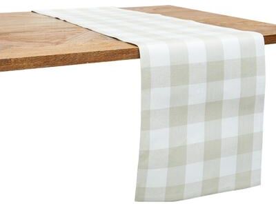 C&F Home Franklin Pebble Gingham Check Table Runner