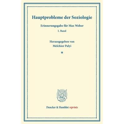 Hauptprobleme der Soziologie., Taschenbuch von , Duncker & Humblot, 978-3-428-16362-5