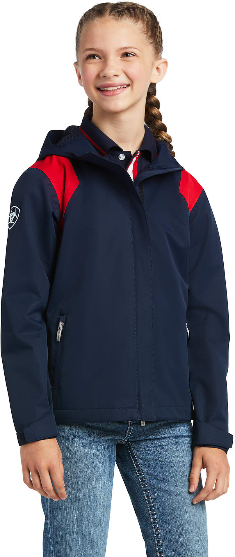 Kid's Spectator Waterproof Jacket in Team, Size: Medium by Ariat