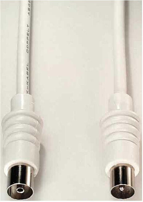 E+P Elektrik Câble d’antenne blanc 5m HFA5 (8738035)