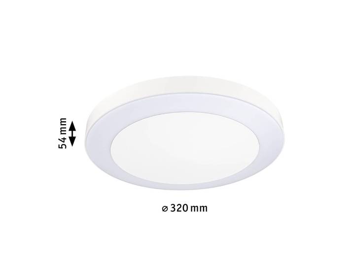 Paulmann LED buiten plafondlamp Circula, wit, sensor, IP44 Circula, wit / opaal, Kunststof, Modern, LED plafondlamp