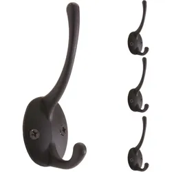 4er-Set Garderobenhaken MCW-C75, Haken Wandhaken Kleiderhaken Set