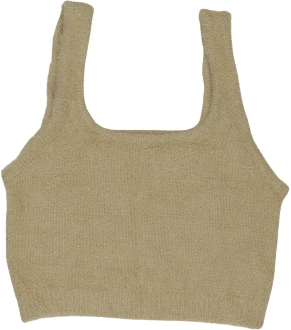 Stradivarius Damen Top, Beige, Gr. M, Synthetik - Second Hand