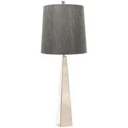 Elstead Lighting, Tischlampe, Ascent Tischleuchte E27 Poliertes Nickel Dunkelgrau (E27)