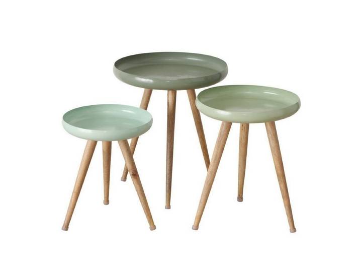 BOLTZE GRUPPE Beistelltisch Kaffeetische MASDOUR, Mangoholz, 3er-Set (3er-Set), keine