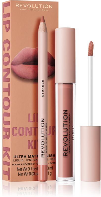 Revolution Lip Contour Kit lip set shade Stunner 2 pc