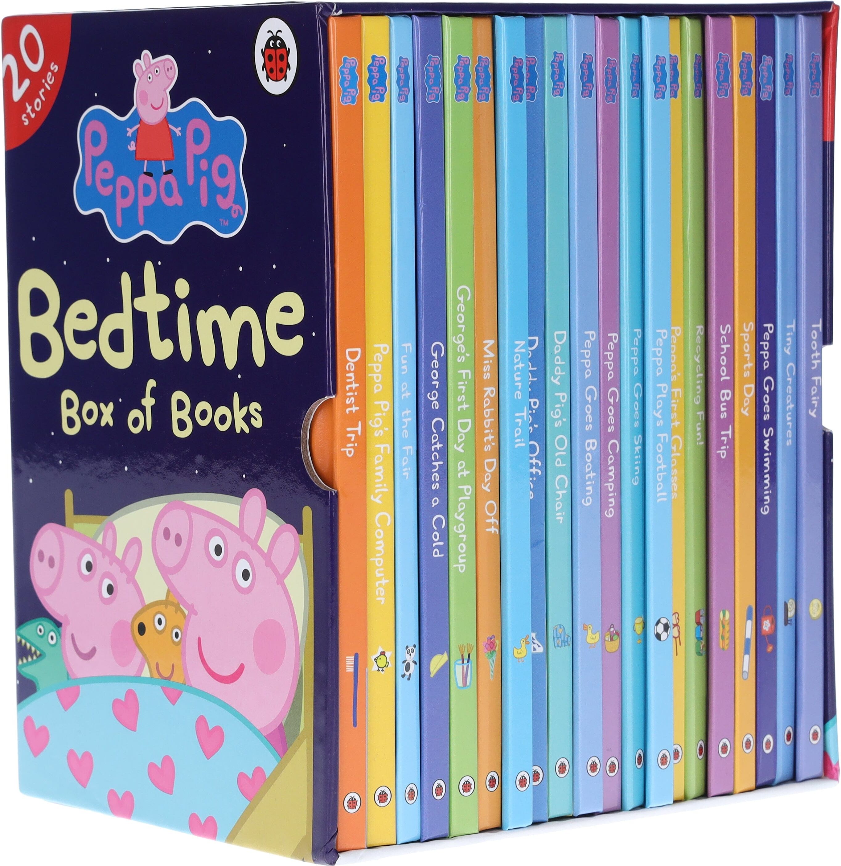 Peppa Pig Bedtime Stories By Ladybird 20 Books Collection Box Set - Ages 0-5 - Hardback Penguin Random House