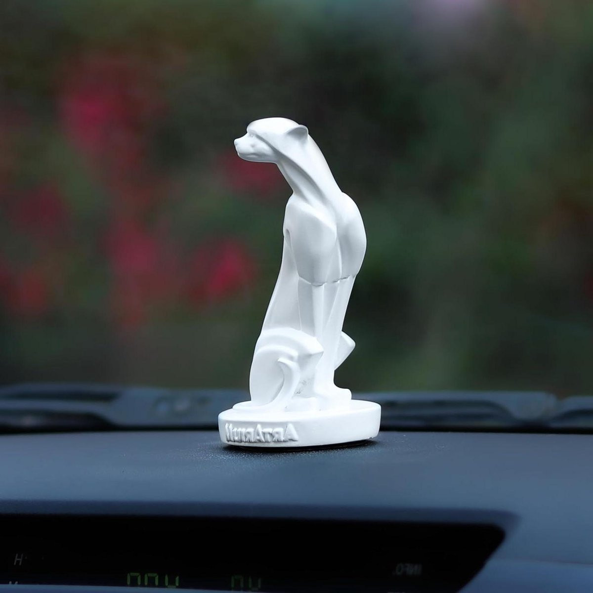Wit Abstract Dieren Sculptuur Panter Beeld voor Interieur Decoratie Hoogte: 99 cm