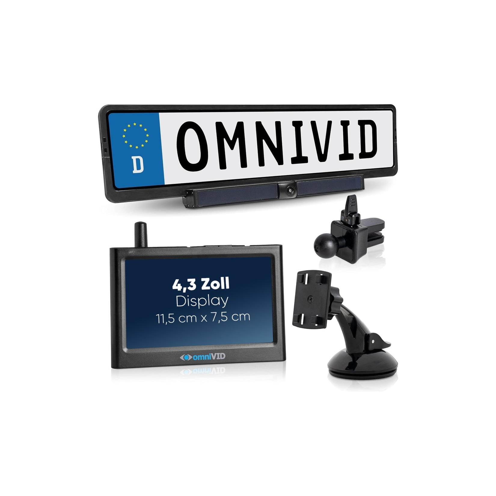 omniVID Solar4 Kabelloses Solar-Rückfahrvideosystem