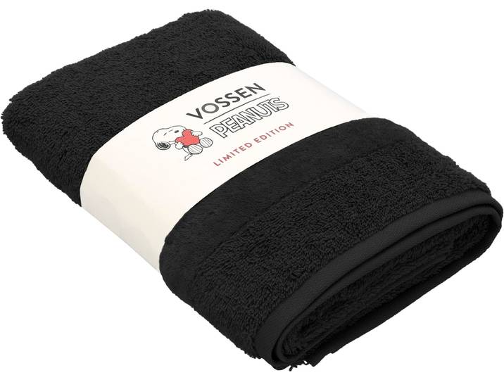 Handtuch VOSSEN, schwarz, B:50cm L:100cm, Frottier, Baumwolle, Handtücher, Handtuch
