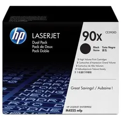 HP, Toner, CE390XD) No 90X HP90X 90X Dual Pack Black Schwarz Cartridge (CE390XD) (BK)