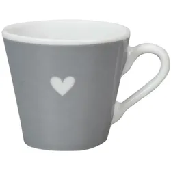 Krasilnikoff Espresso Cup Colourful Heart, grey