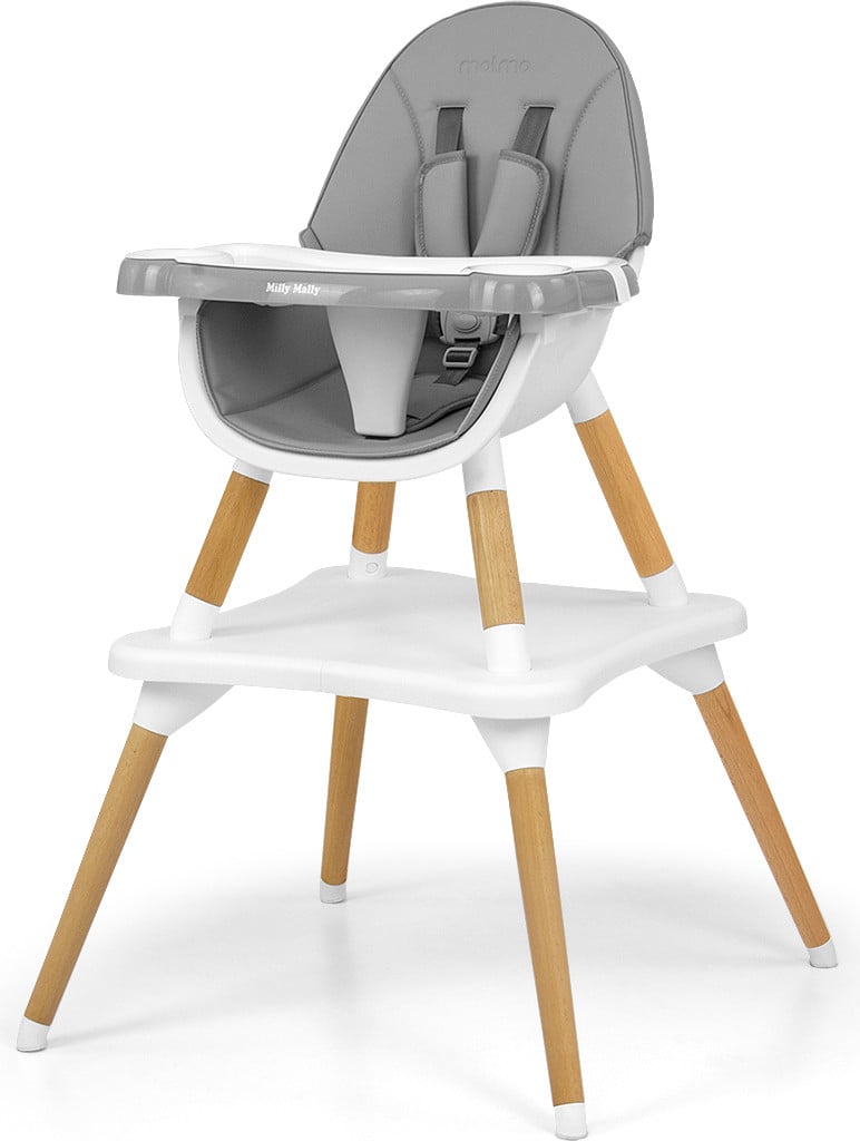 Milly Mally 2-in-1 kinderstoel Malmo, grijs