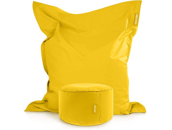 Square Riesensitzsack mit Pouf Stay - Gelb