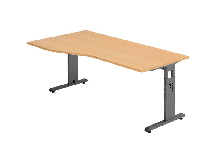 Schreibtisch Office buche Holzwerkstoff B 180 T 100 cm - Schreibtisch
