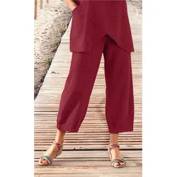 Baumwoll-Hose in rot in Größe 46 von DW-Shop, Rot, 46