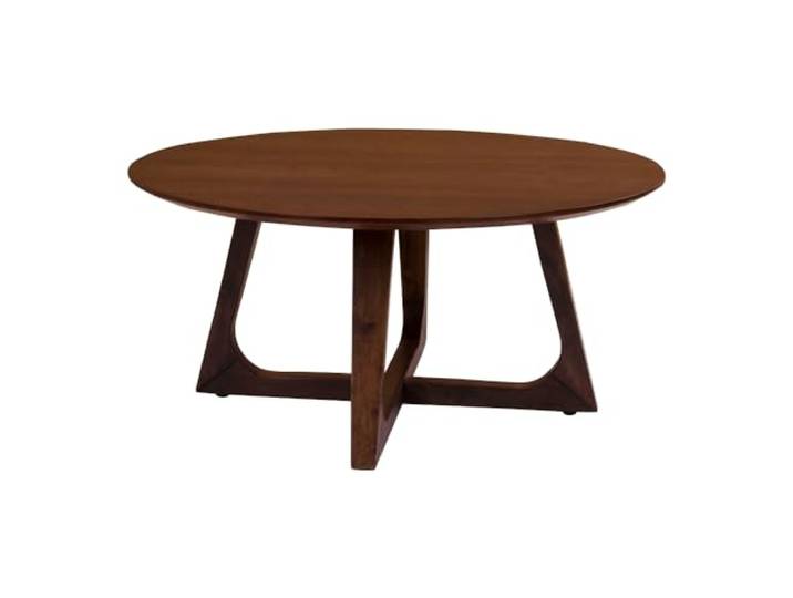 möbelando Couchtisch >Hellerup< in Braun, Nussbaum - 75x36x75cm (BxHxT)