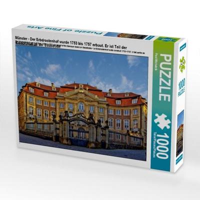 CALVENDO Puzzle Münster - Der Erbdrostenhof wurde 1753 bis 1757 erbaut. Er ist Teil der Barockinsel an der Salzstraße | 1000 Teile Lege-Größe 64x48cm