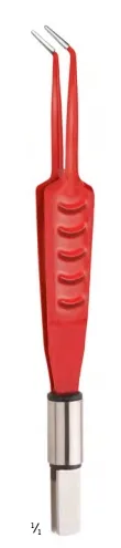 KLS Martin SE & Co. KG HF-Bipolar-Pinzette red nonStick, KLS Martin, abgewinkelt, spitz, 0,3 mm Spitze 12,0 cm 80-983-12-04