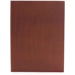 Lrg Dark Tan Daily Note Book - 100 Lined Pages - 20x15cm