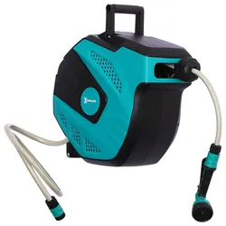 DURHAND Wandschlauchbox Frostschutz -5–45 °C Kunststoff Grün + Schwarz
