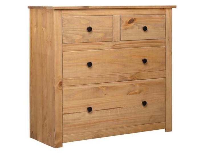 HEFZGDB Rustikales Kiefernholz Sideboard mit Schubladen, handgefertigtes Sideboard aus massivem Kieferholz mit Vier Schubladen zur Aufbewahrung, rustikale Kommode für Bücher