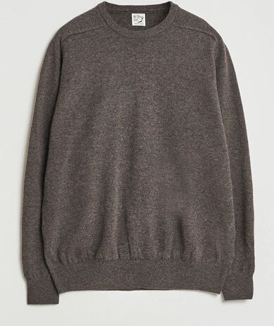 orSlow Simple Crew Neck Sweater Brown