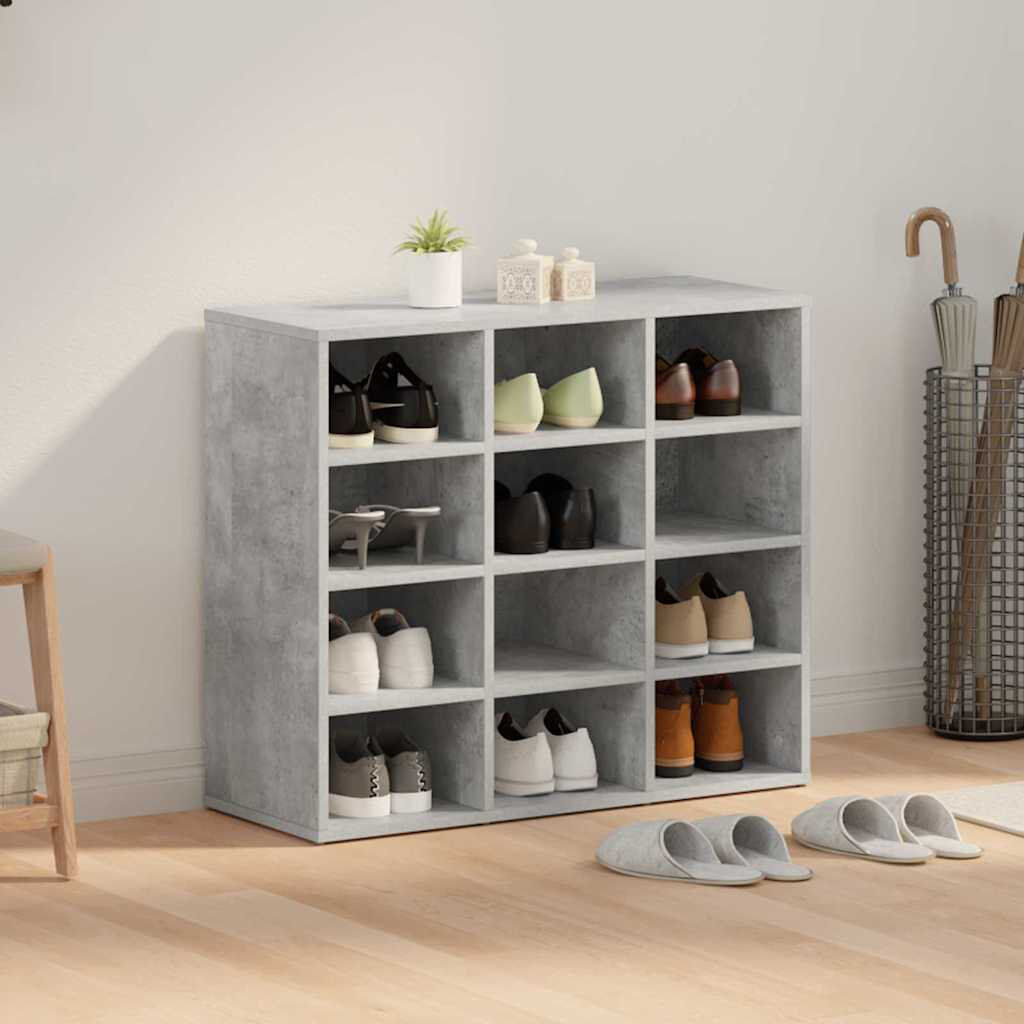 Latitude Run Shoe Cabinet Concrete Grey 12