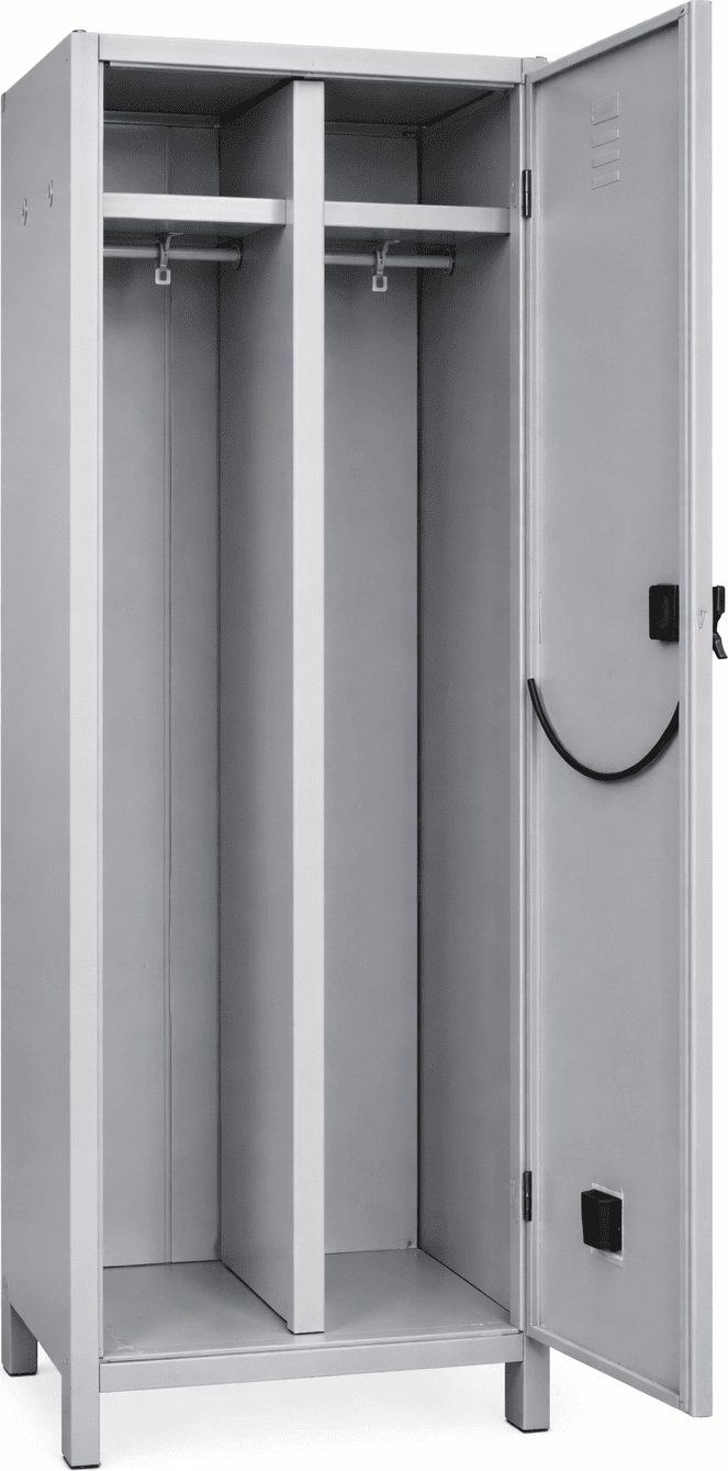 pratiko 071ks1180x Armadietto Spogliatoio Sporco/pulito In Metallo 1 Anta 1 Ripiano Dimensioni 50x50x175 Cm Colore Grigio