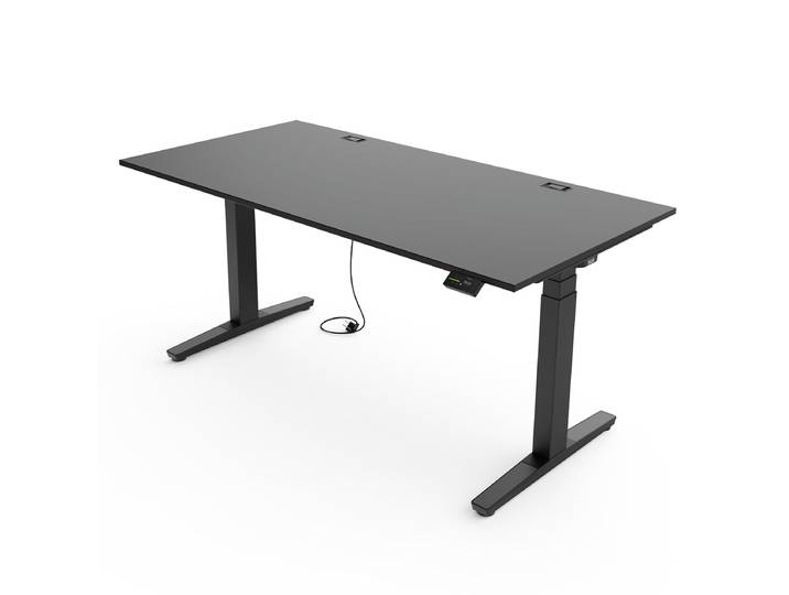 Yaasa Desk Expert, Dunkelgrau/Schwarz, 160x80 cm - Schreibtisch Höhenverstellbar
