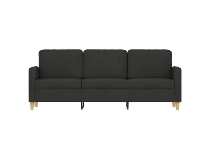 KTHLBRH 3-Sitzer-Sofa, schwarz, 180 cm, aus Stoff Gestell aus Metall, Polsterung aus Schaumstoff, modernes Design, maximale Belastung 110 kg pro Sitz