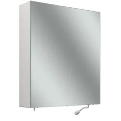 Schneider CARE Spiegelschrank, 595x680mm, Türanschlag re., ohne Beleuchtung, 2 Steckdosen li. außen unten, 193.662.02.02, Ausführung: EU-Norm/Korpus weiss