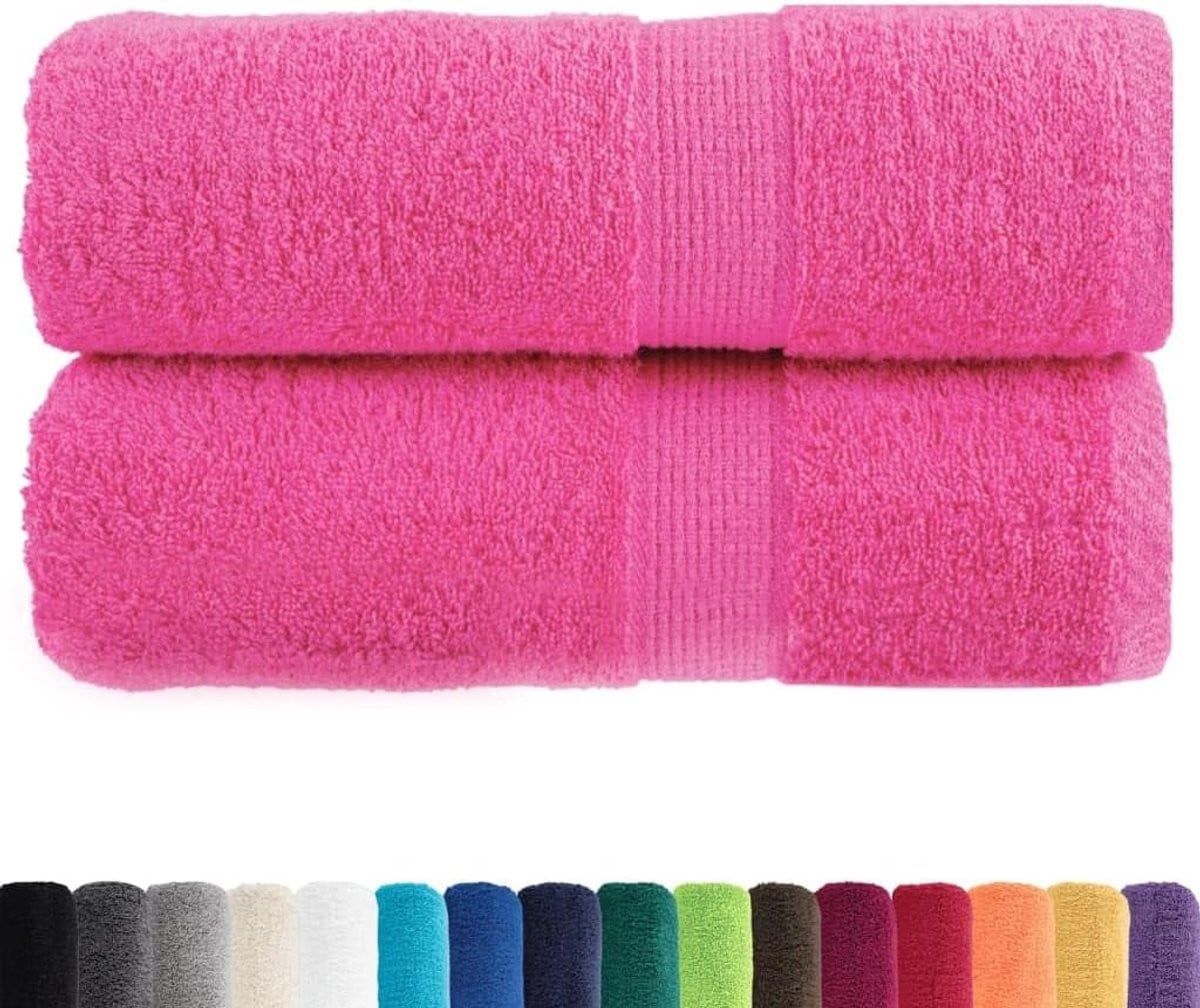 Set van 50 katoenen gastendoekjes, roze, 30 x 50 cm