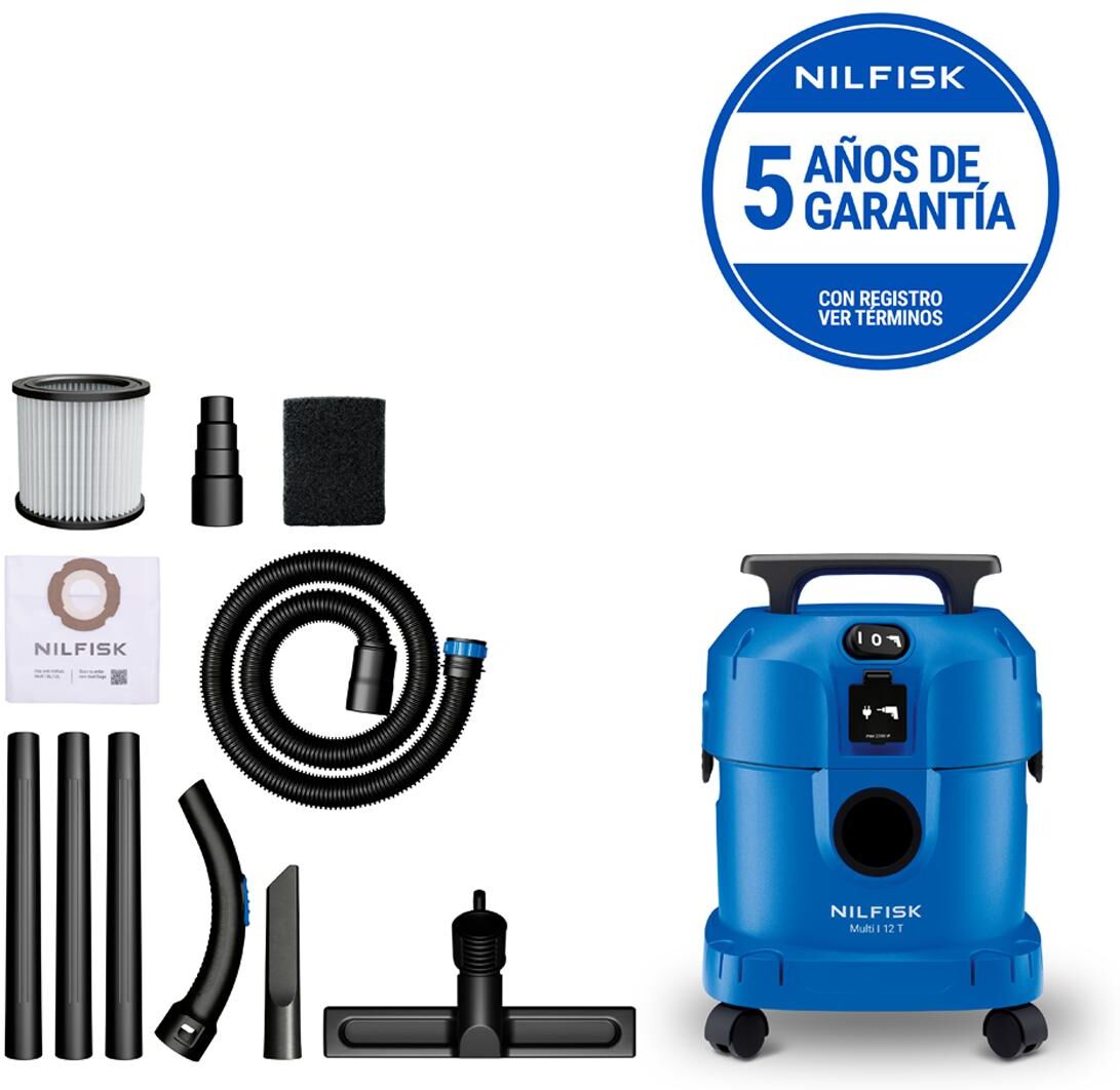 Nilfisk Aspirador multiusos agua y polvo Multi I 12L T. Azul