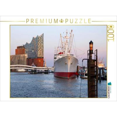 CALVENDO Puzzle Cap San Diego im Abendlicht | 1000 Teile Lege-Größe 64x48cm Foto-Puzzle für glückliche Stunden