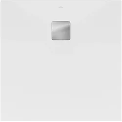 Villeroy & Boch Duschwanne Impreso EXCLUSIVE PROFI, quadratisch, 800x800x40 mm, Acryl, Nature Grey, flächenbündiger Einbau auf Fliesen oder Sockel