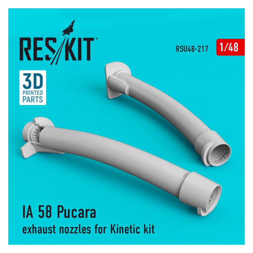 ResKit IA 58 Pucara exhaust nozzles for Kinetic kit (RSU48-0217)