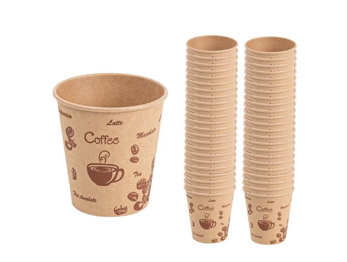 Einwegbecher 200 ml 1000 Stk. braun