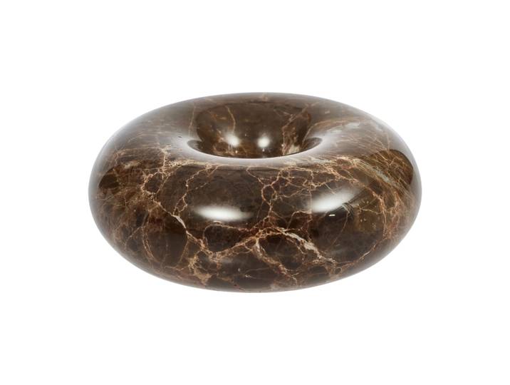 OYOY Savi marmer kandelaar small 4 cm Choco