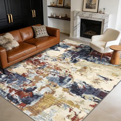 Garvee Washable Modern Artful Abstract Area Rug