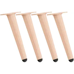 CLP 4er Set Möbelfüße 26 cm   Farbe: hellbraun, Größe: 26 cm