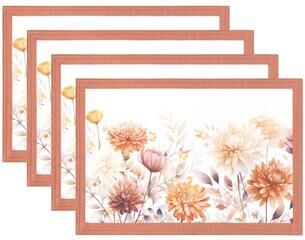 Threadmade Autumn Blooms Placemats, Set of 4