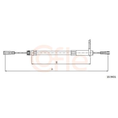 COFLE Seilzug, Feststellbremse 109431 links für Mercedes