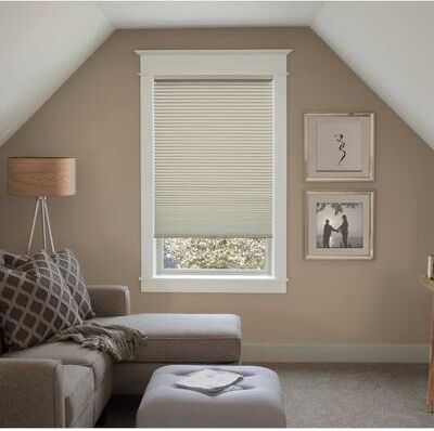 "BlindsAvenue Custom 3/4"" Pleat, Cordless Cellular Shades, Color Sand, Blackout Fabric"